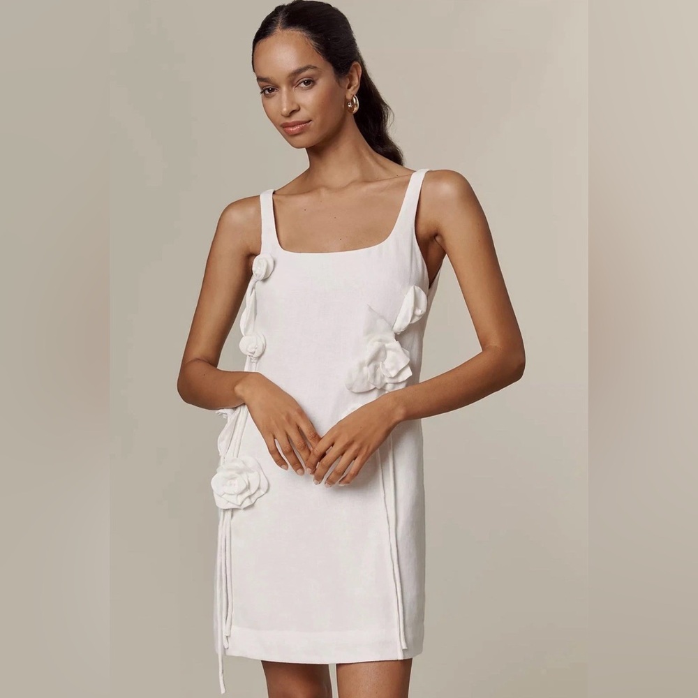 FARM Rio White Floral Applique Mini Dress - Picture 2 of 11